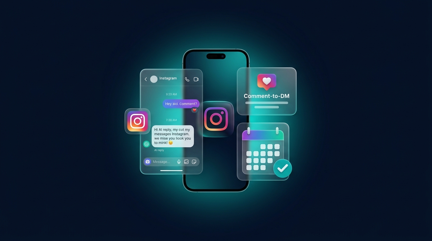 Smartphone exibindo conversa humanizada de bot pra Instagram com Inteligência Artificial da Papo Reto IA automatizando DMs e agendamentos